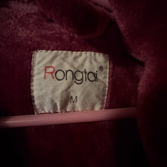 ❤️ 3 FOR $20 Luxurious Pink Hooded Robe SIZE M - Picture 5 of 5